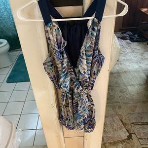 Multi colored thick strap tank top barely worn